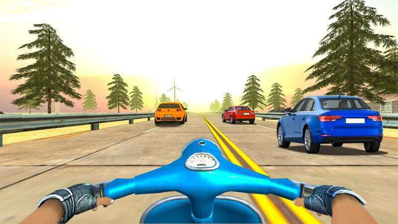VR Highway Traffic Bike Racer