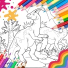 Glitter Coloring Dinosaur