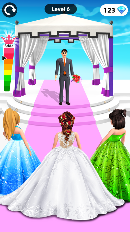 Bride Race: Makeup, Dress up